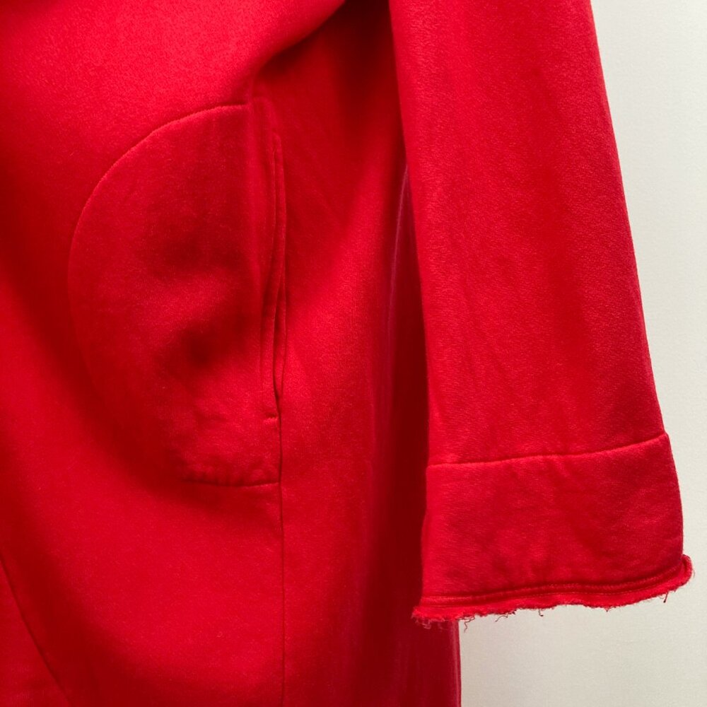 Bryn Walker Didion Wrap Coat in Rosehip Fleece Size M Bamboo Organic Cotton Red - Picture 7 of 12
